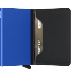 Secrid Slimwallet Original Matt Black Blue Portmonees Herren