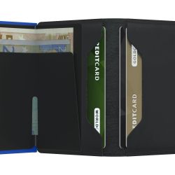 Secrid Slimwallet Original Matt Black Blue Portmonees Herren