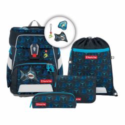 Step by Step Space Shine Schulranzen Set 5-teilig Shark Dexter